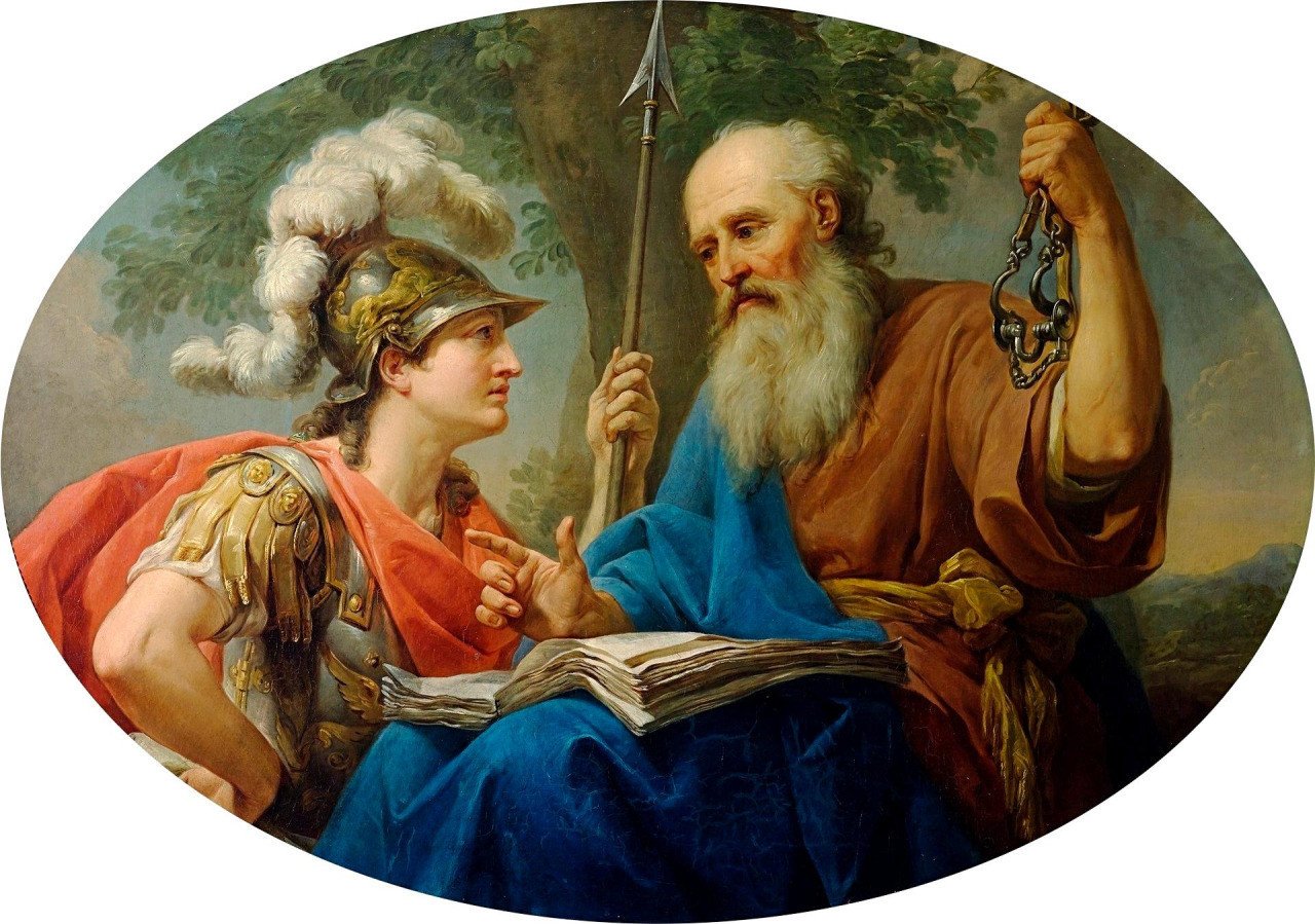 Marcello Bacciarelli, Alcibiades Being Taught by Socrates, 1776-1777, wipipedia commons.jpg